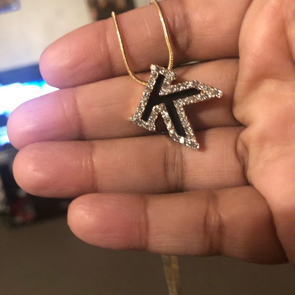 T n J Designs Jewelry - Letter K I initial chain